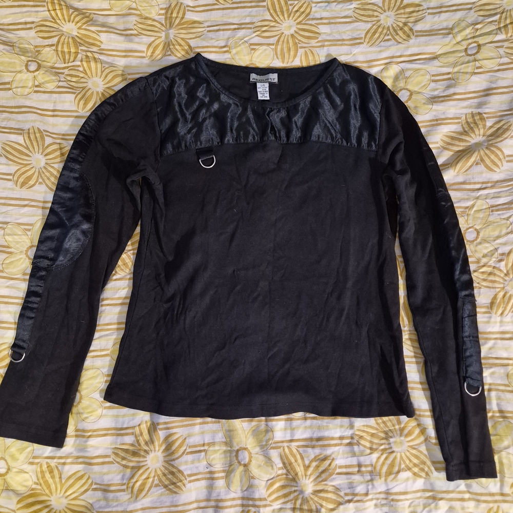Chic Black Long Sleeve Women's Top